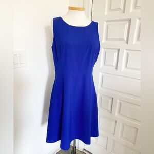 NWT Tahari ASL Cobalt Blue Dress Sleeveless Classic Size 10